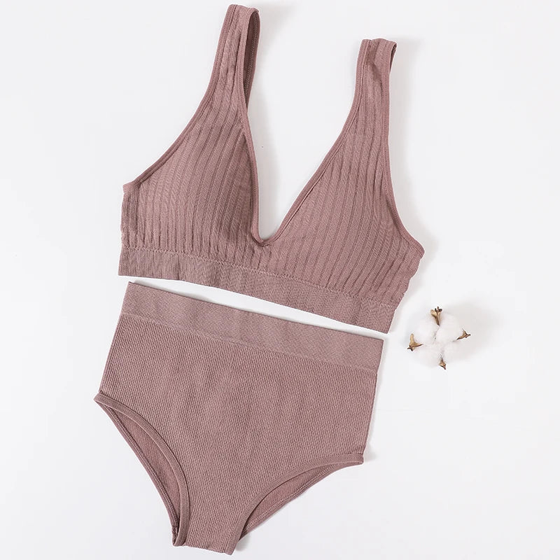 Lumi Ribbed Bralette Set