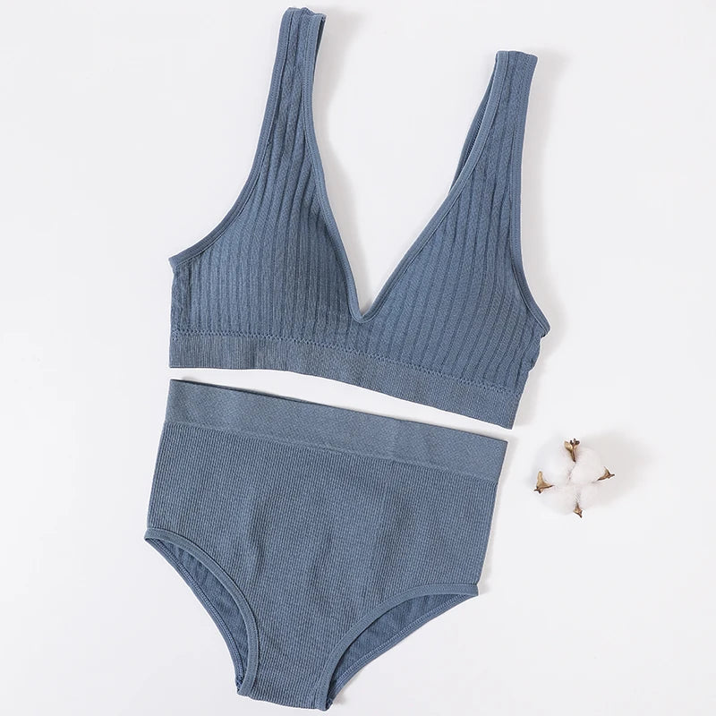 Lumi Ribbed Bralette Set