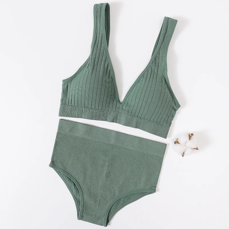 Lumi Ribbed Bralette Set