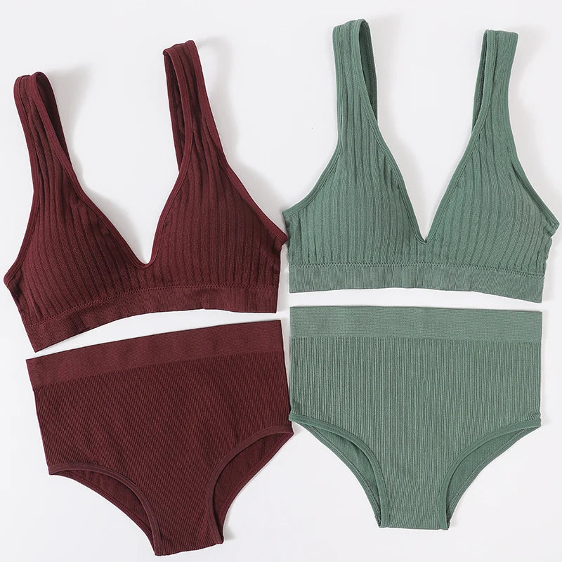 Lumi Ribbed Bralette Set