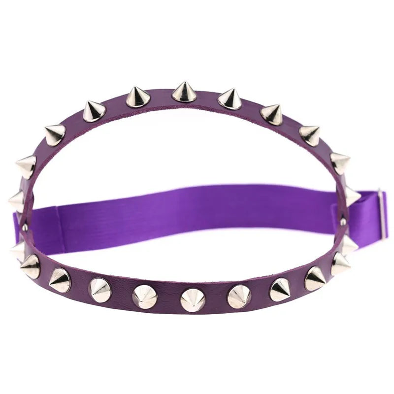 Obsidian Spike Knee Garter - vetitus -