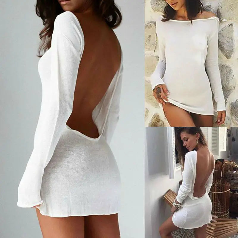 Celestia Backless Cover Dress - vetitus -