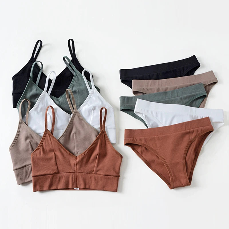 Arden Cotton Bralette Set