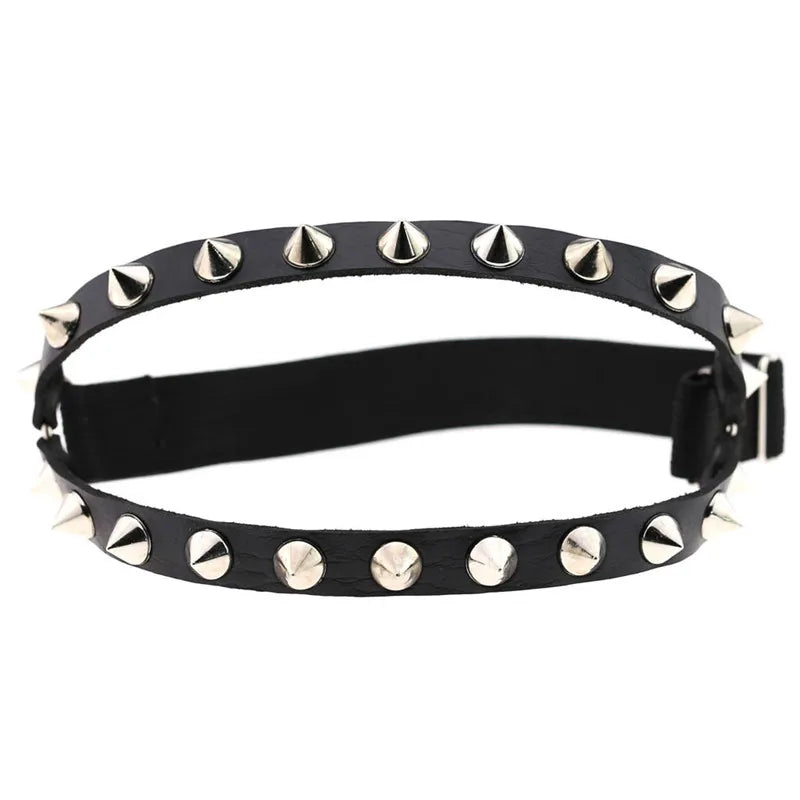 Obsidian Spike Knee Garter - vetitus -