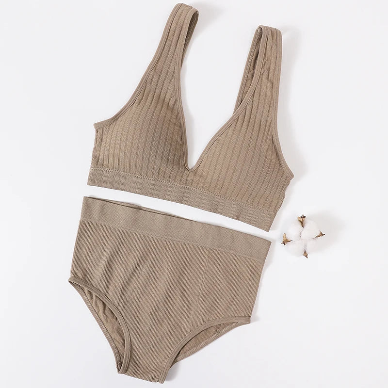 Lumi Ribbed Bralette Set