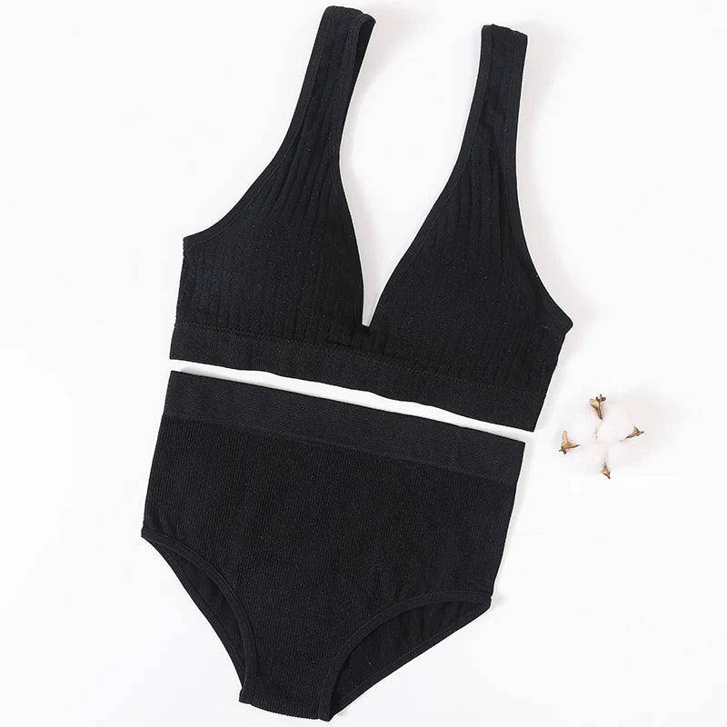 Lumi Ribbed Bralette Set