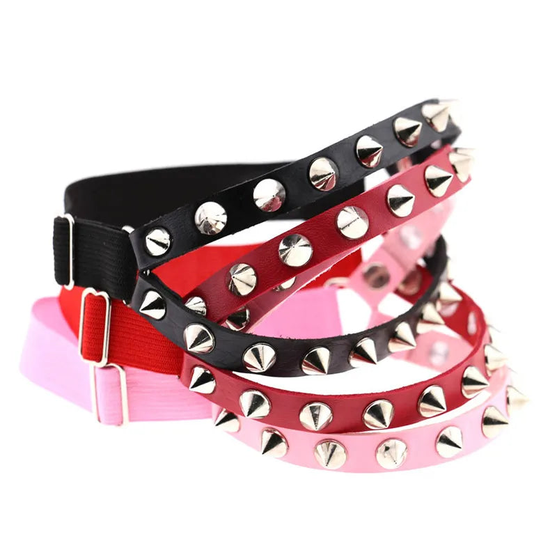 Obsidian Spike Knee Garter - vetitus -