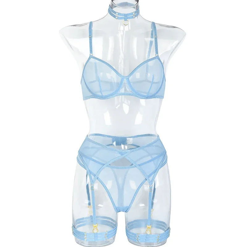 Celeste Veil Garter Set