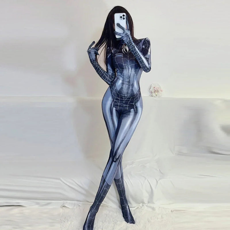 Black Spider Web Bodysuit - vetitus -