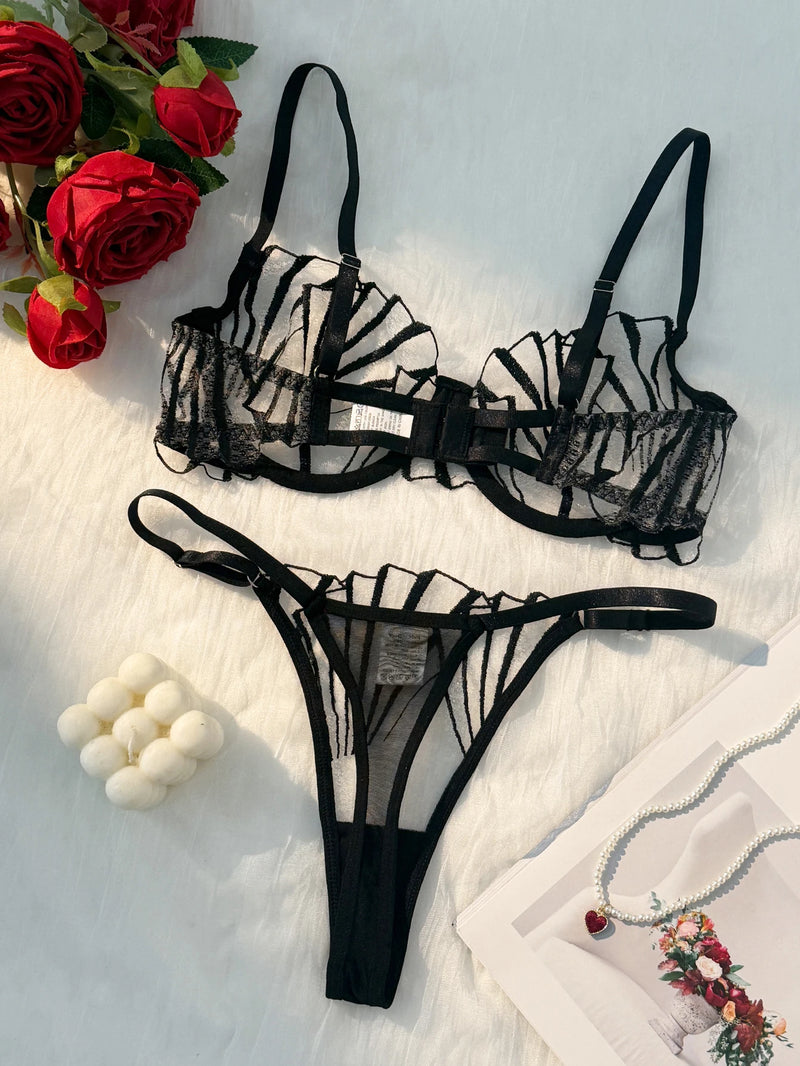 Noctelle Embroidered Lace Set - vetitus -