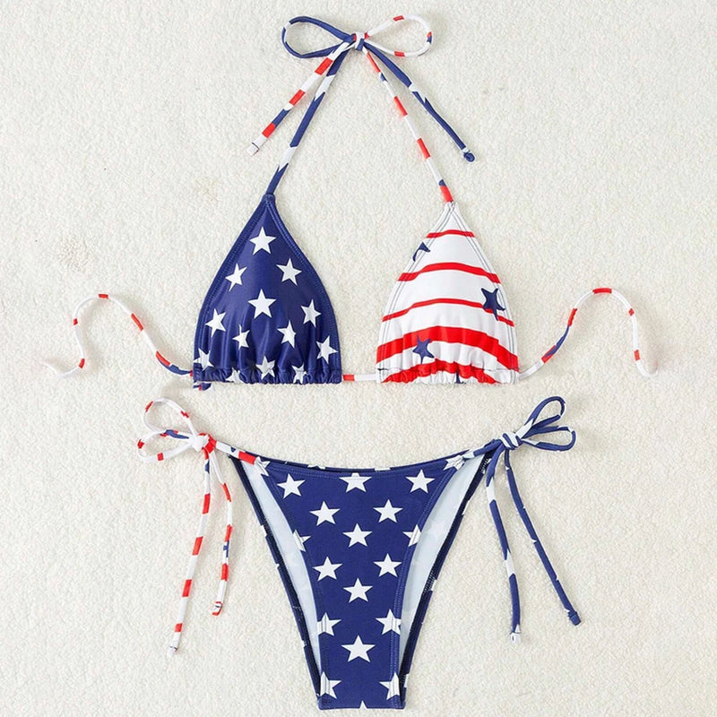 Liberta Flag Tie Bikini - vetitus -
