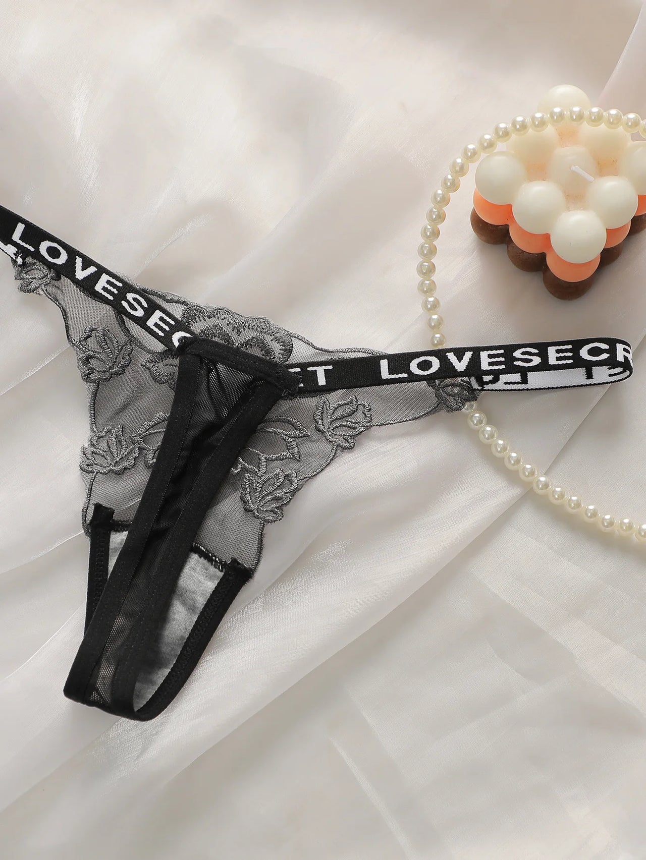 Fleur Éclipse Embroidered Thong