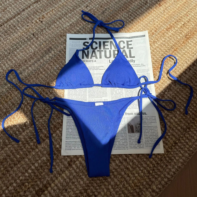 Aurelia Ribbed Tie Bikini - vetitus -