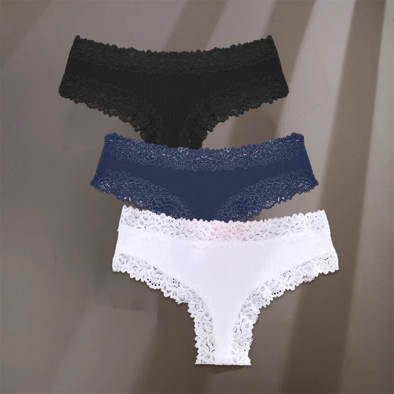 Elara Lace Trim Brief Set - vetitus -