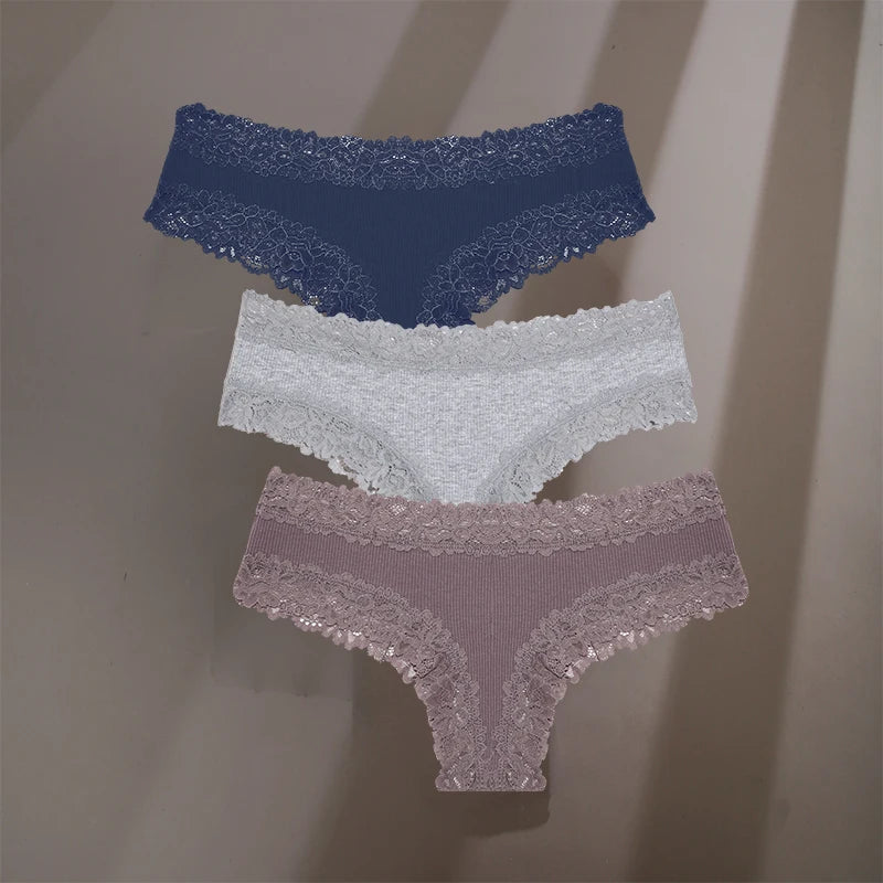 Elara Lace Trim Brief Set - vetitus -