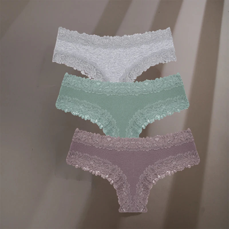 Elara Lace Trim Brief Set - vetitus -