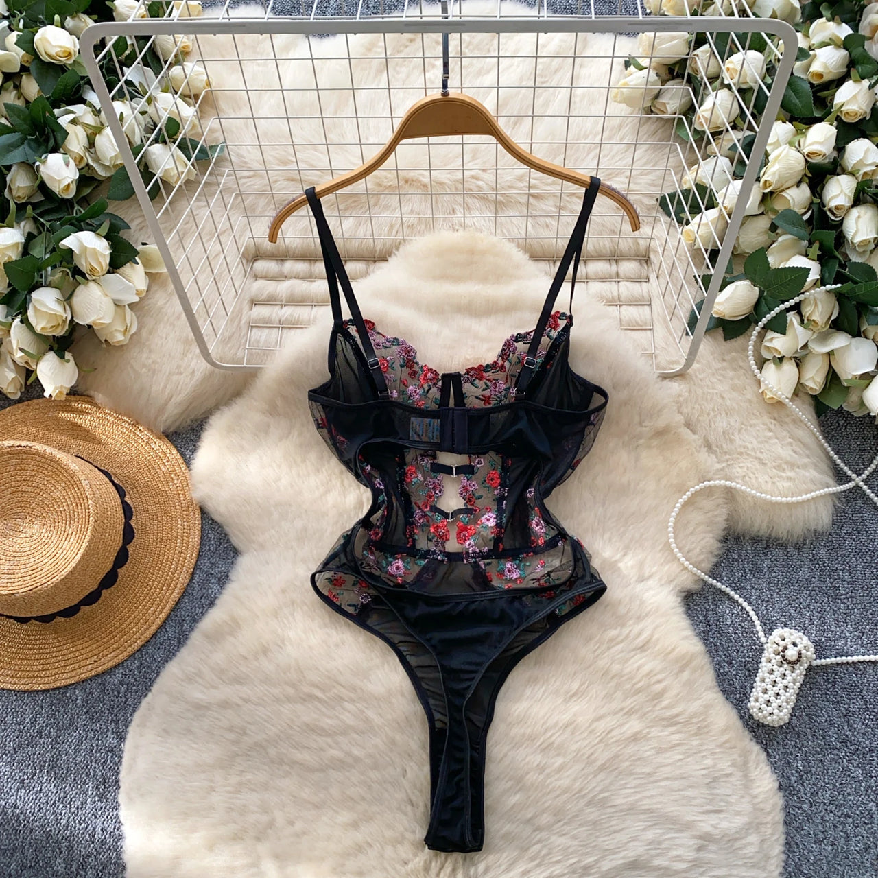 Florienne Embroidered Bodysuit