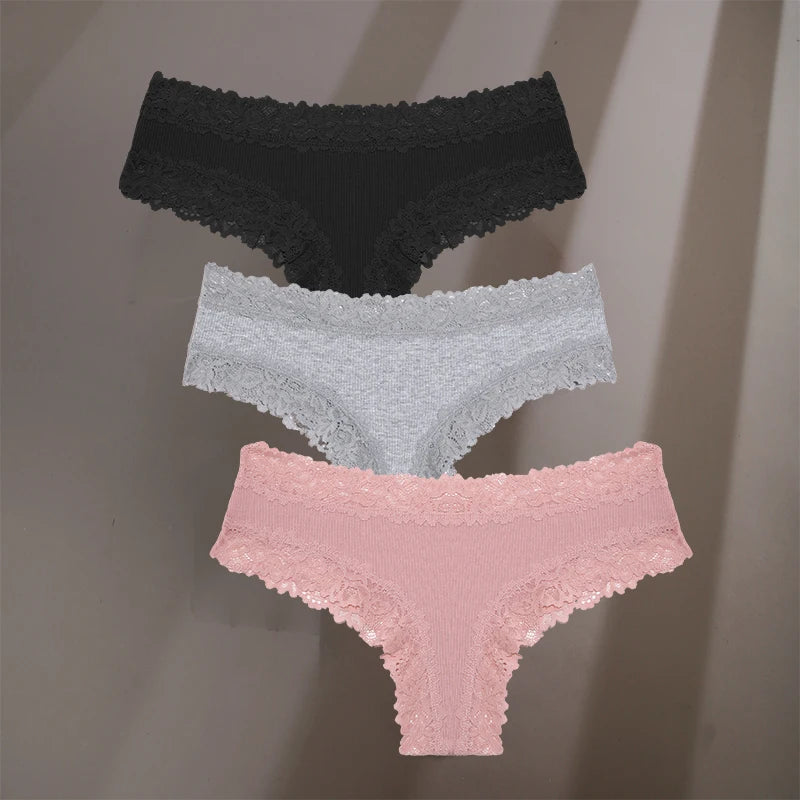 Elara Lace Trim Brief Set - vetitus -