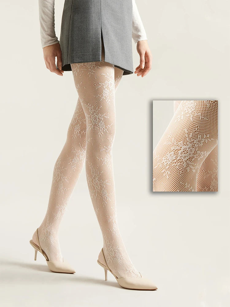Bordeaux Lace Tights - vetitus -