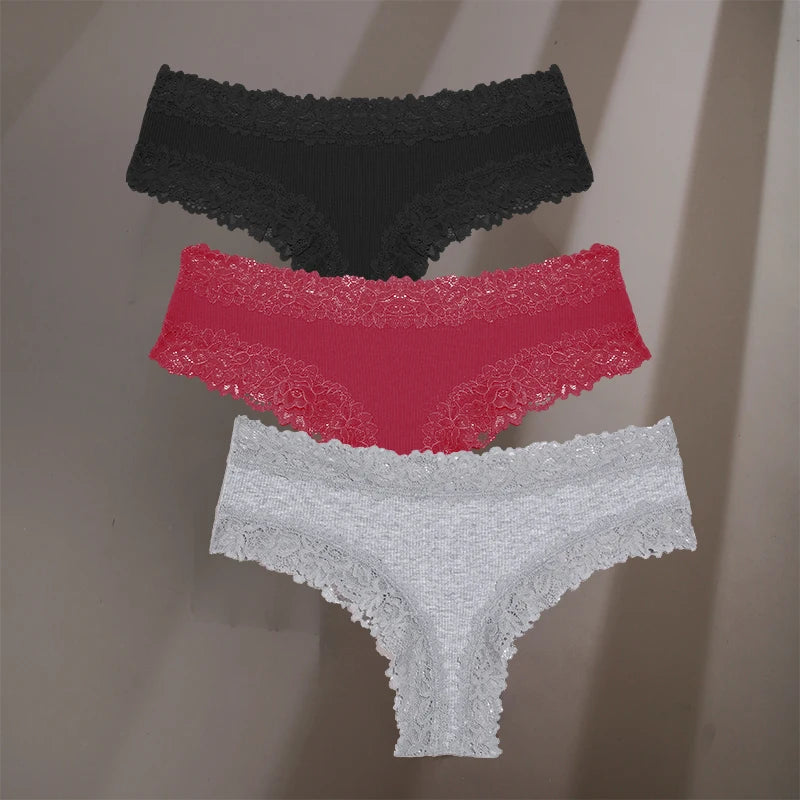 Elara Lace Trim Brief Set - vetitus -