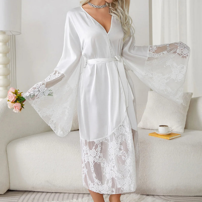 Heirloom Lace Bridal Robe - vetitus -