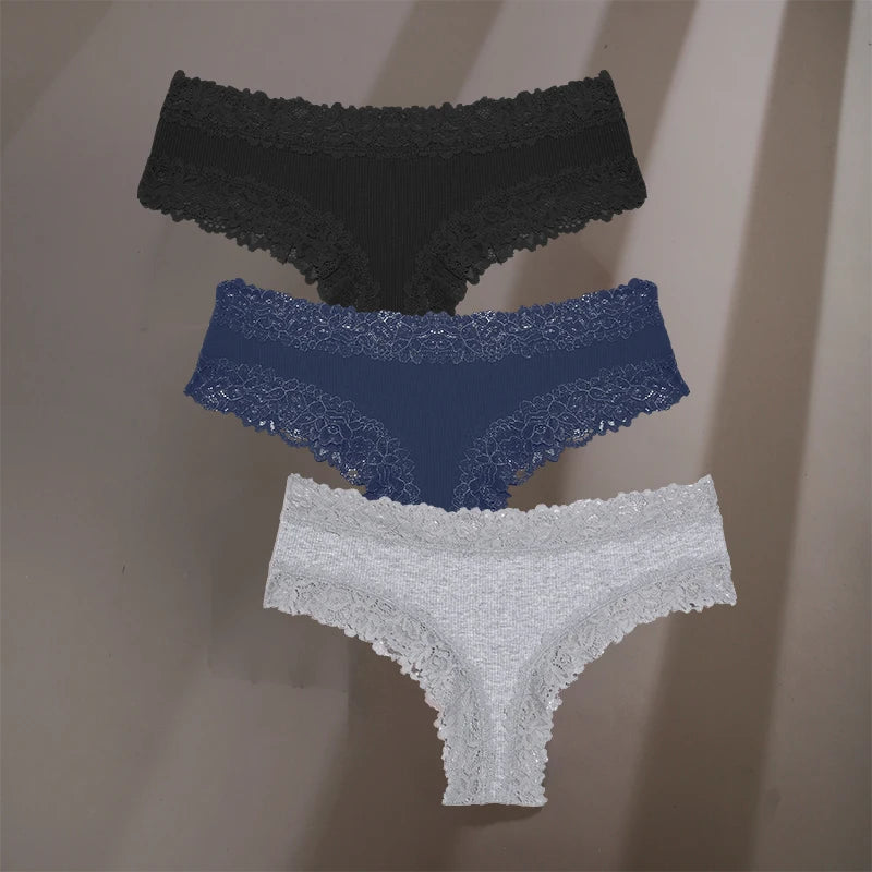 Elara Lace Trim Brief Set - vetitus -