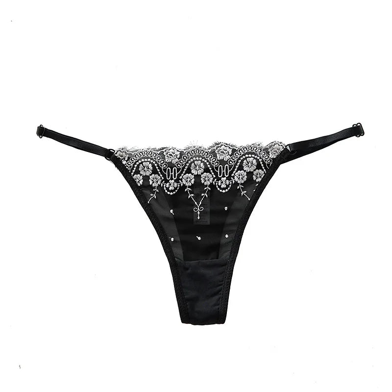 Éloise Embroidered Thong