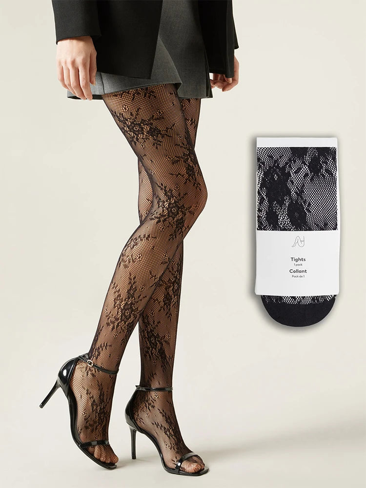 Bordeaux Lace Tights - vetitus -