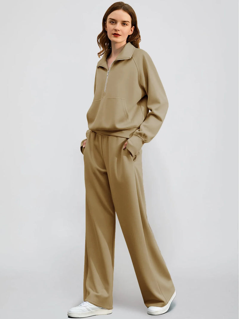 Alvera Half-Zip Lounge Set - vetitus -