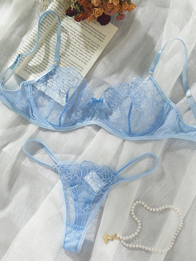 Aurelle Sheer Lace Set