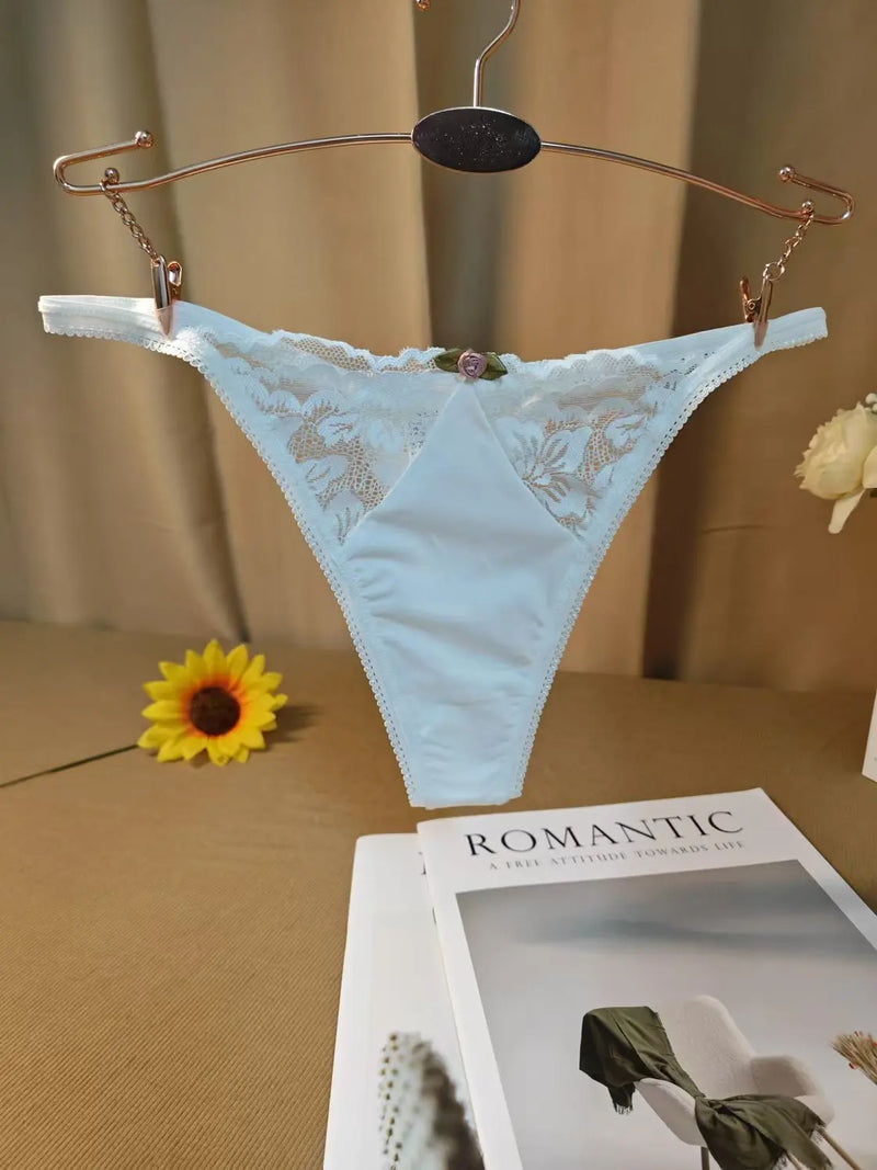Roselle Lace Thong - vetitus -