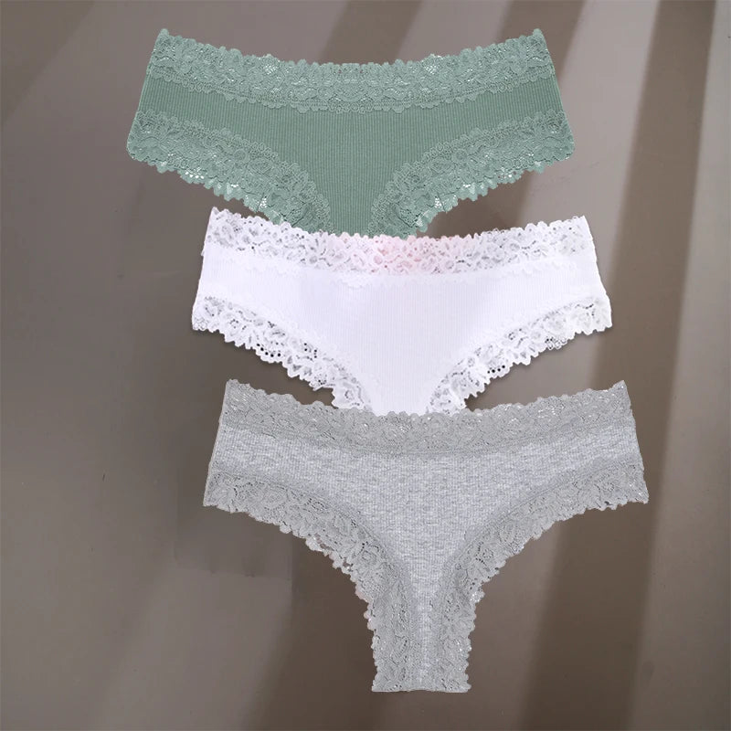 Elara Lace Trim Brief Set - vetitus -