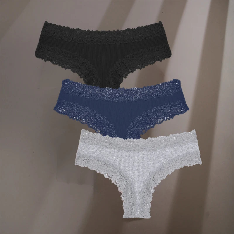 Elara Lace Trim Brief Set - vetitus -