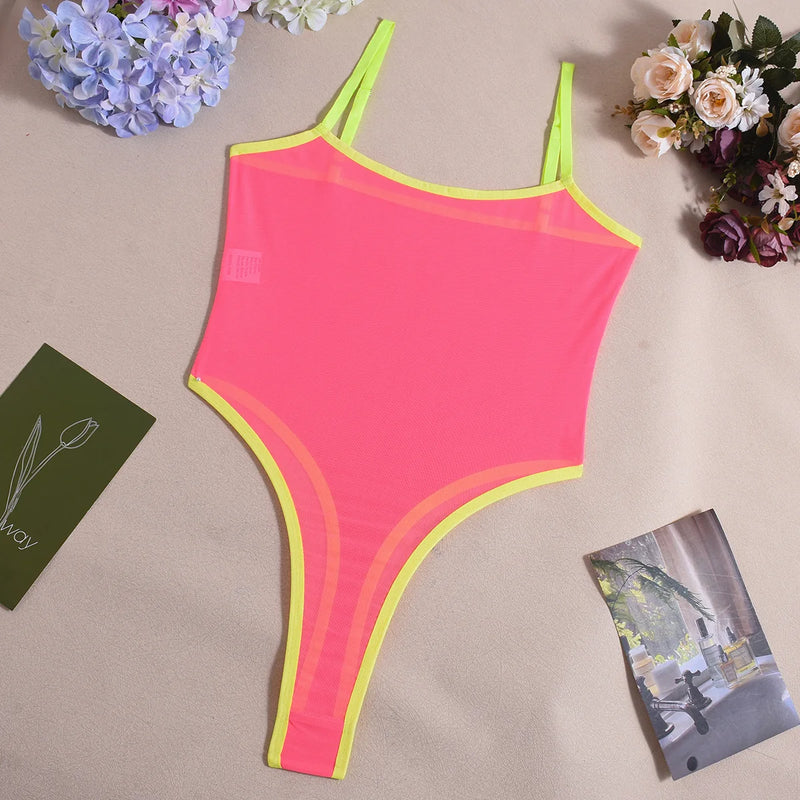 Velour Sheer Contour Bodysuit - vetitus -