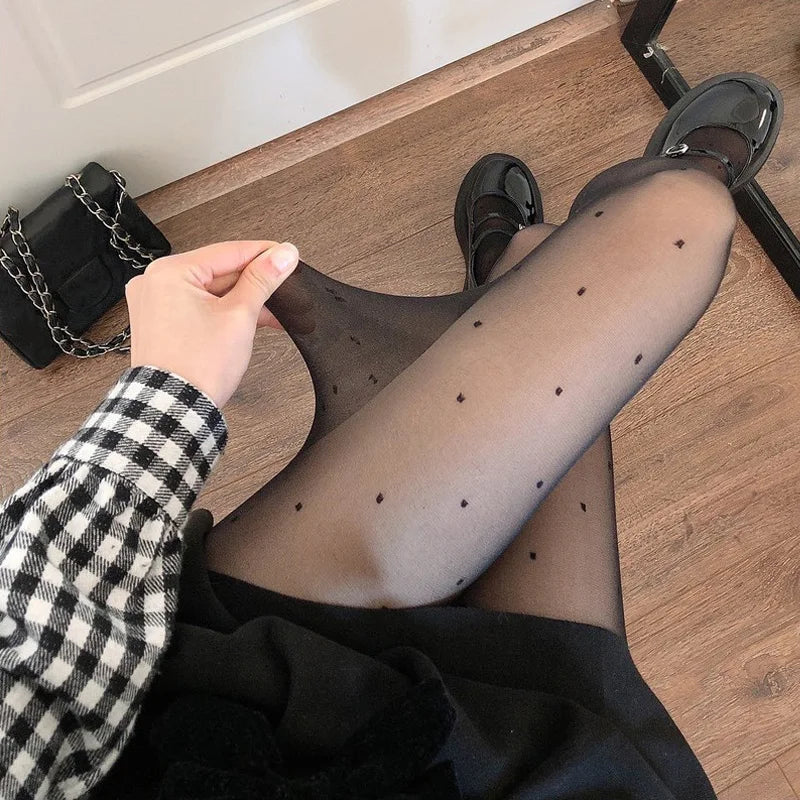 Amora Heart Sheer Tights - vetitus -
