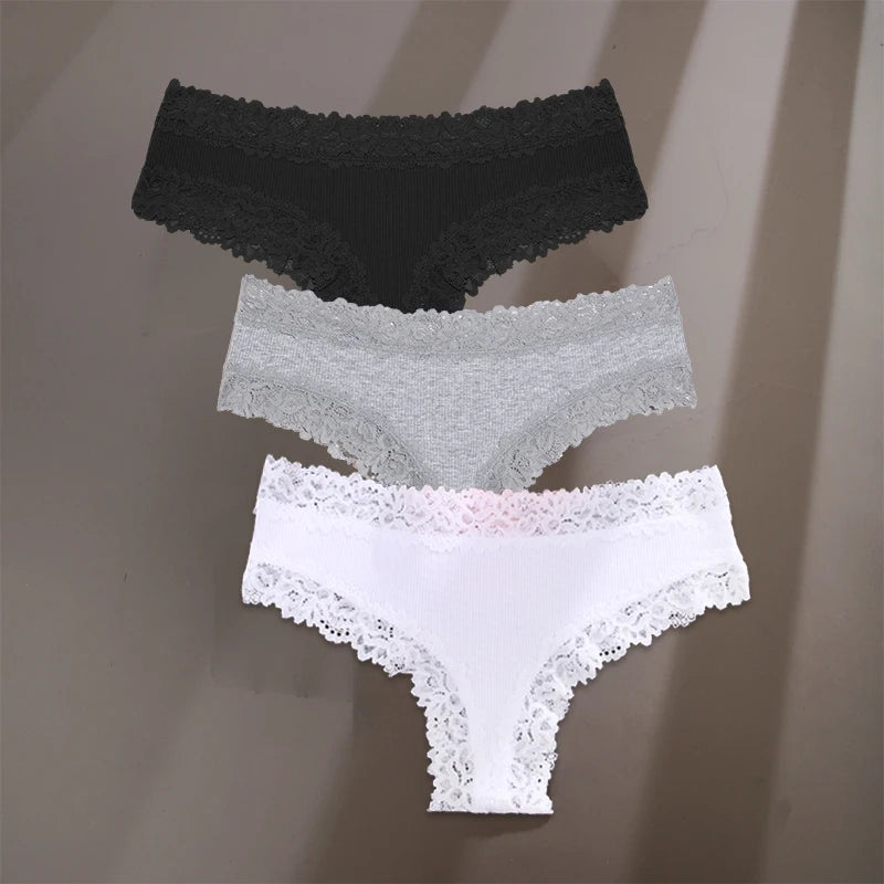 Elara Lace Trim Brief Set - vetitus -