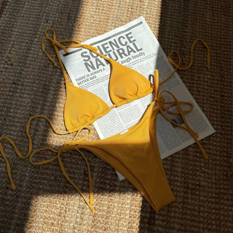 Aurelia Ribbed Tie Bikini - vetitus -