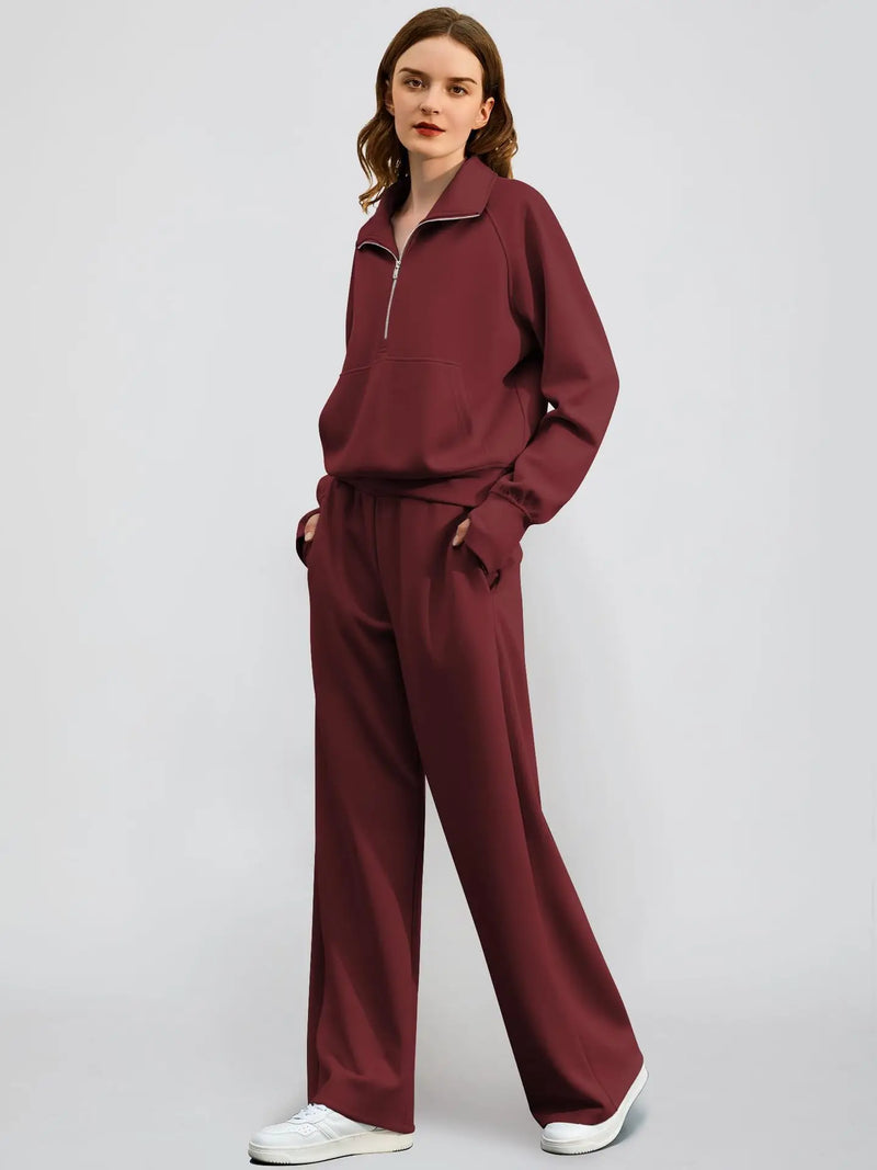 Alvera Half-Zip Lounge Set - vetitus -