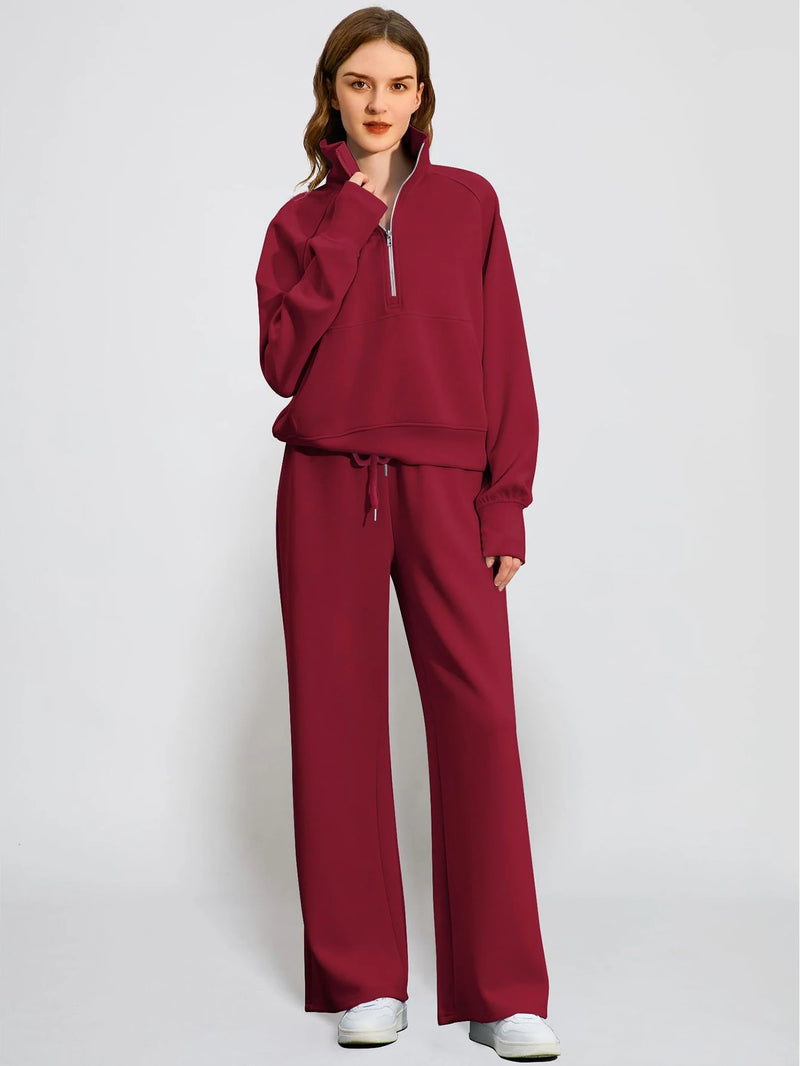 Alvera Half-Zip Lounge Set - vetitus -