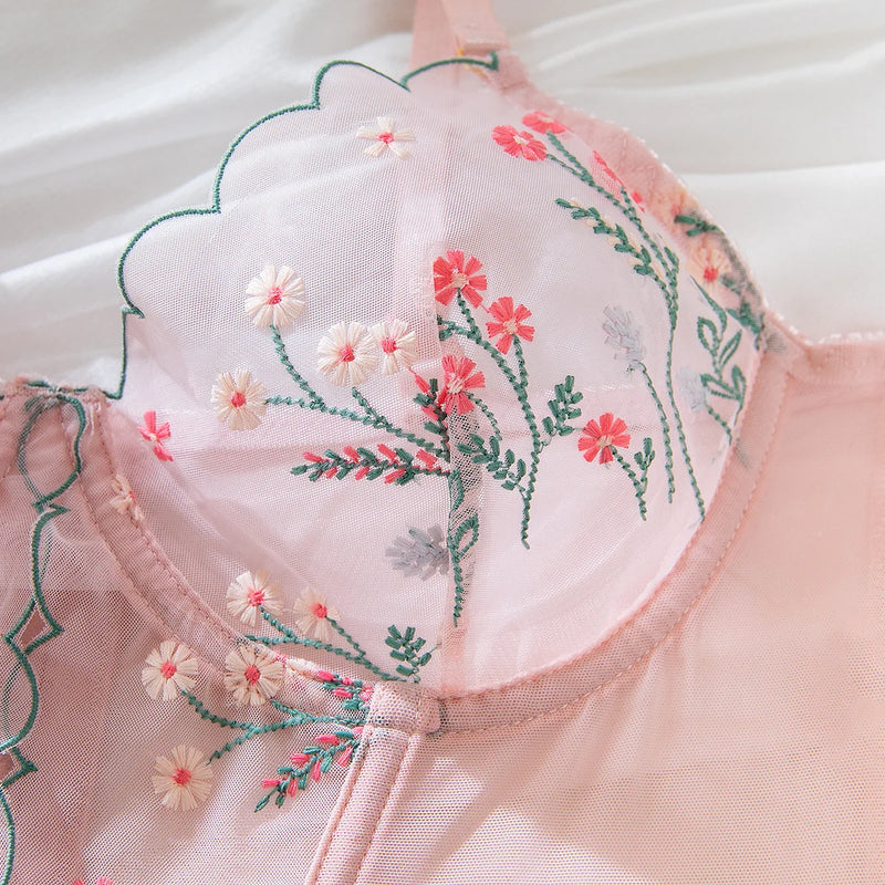 Rosielle Embroidered Garter Set
