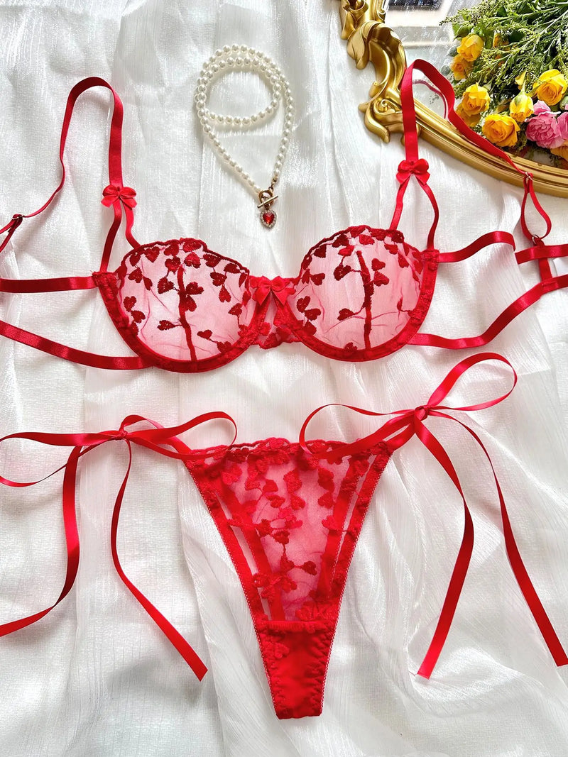 Liora Embroidered Lace Set - vetitus -
