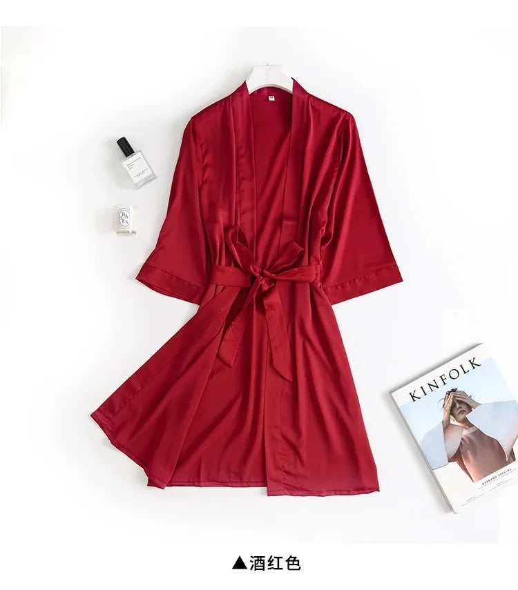 Seraphine Bridal Satin Robe - vetitus -