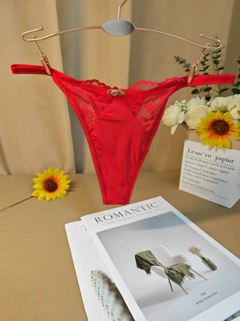 Roselle Lace Thong - vetitus -