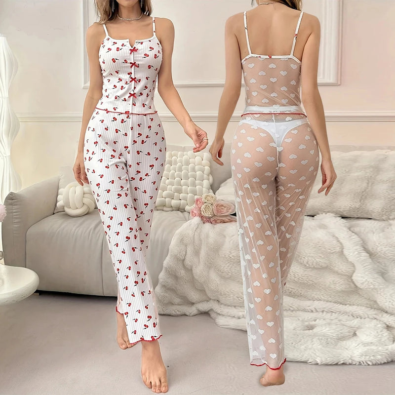 Roselle Sheer Lounge Set - vetitus -