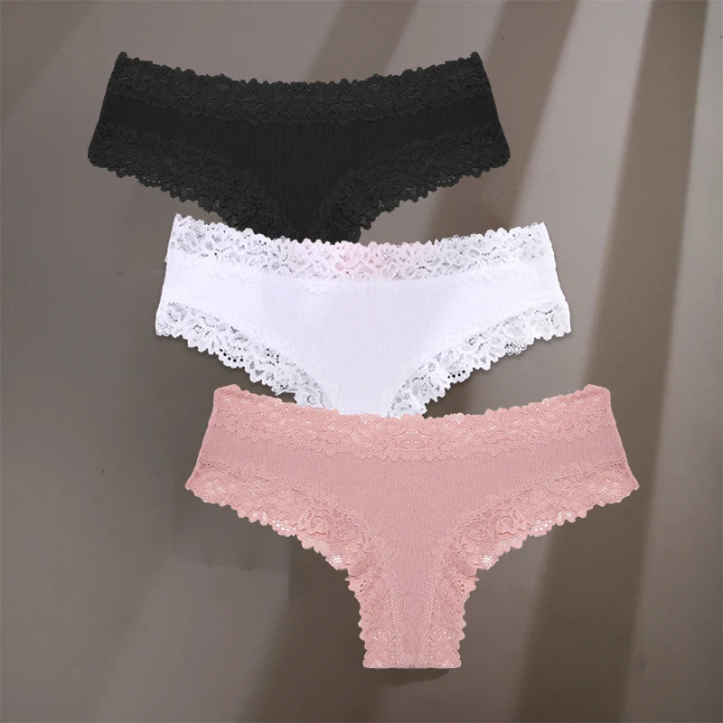 Elara Lace Trim Brief Set - vetitus -