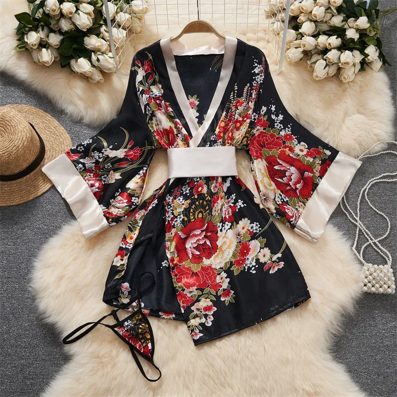 Kaida Floral Kimono Dress - vetitus -