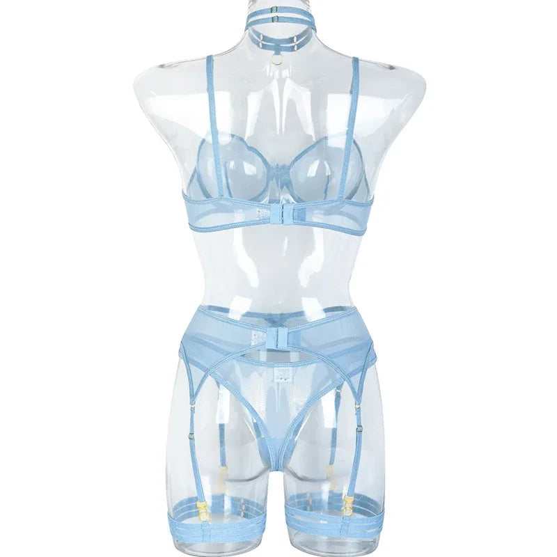 Celeste Veil Garter Set