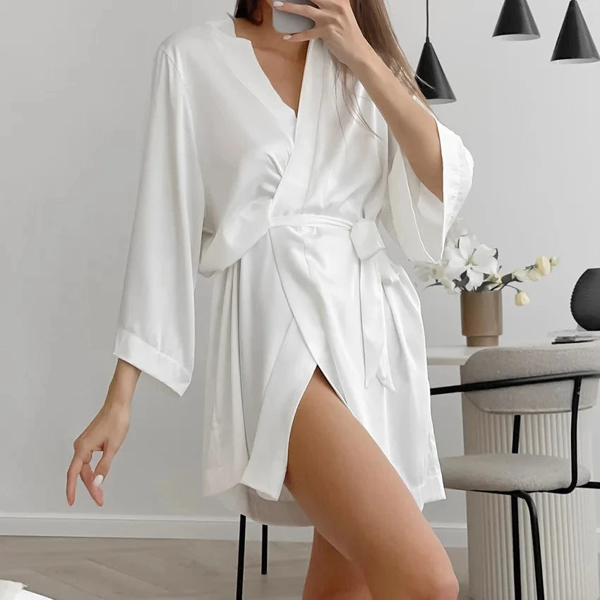 Seraphine Bridal Satin Robe - vetitus -