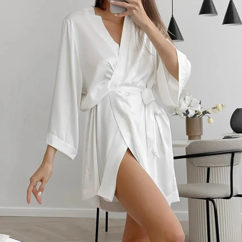 Seraphine Bridal Satin Robe - vetitus -