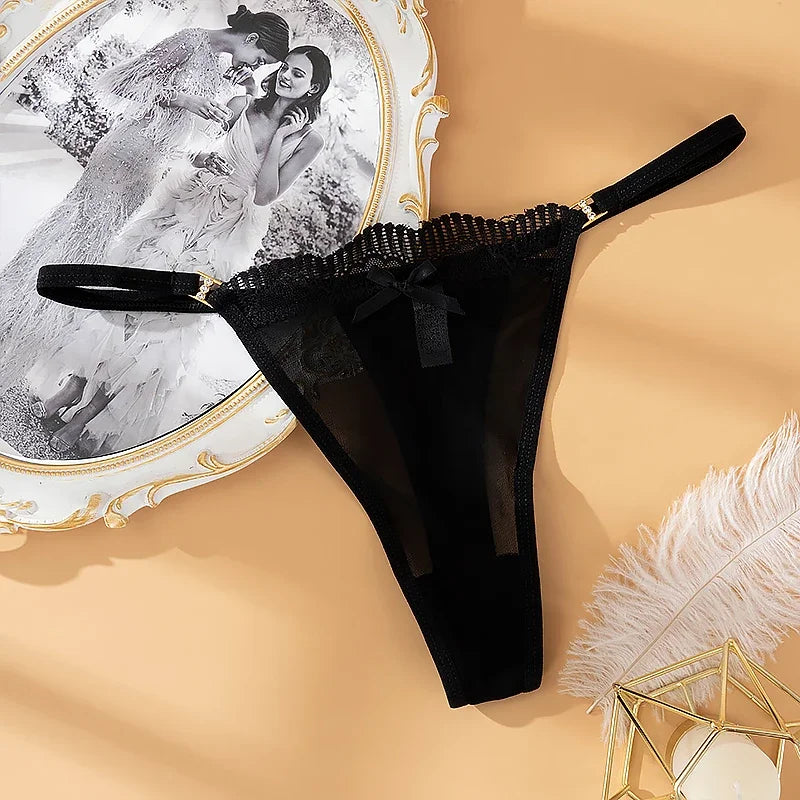 Celeste Sheer Lace Thong - vetitus -